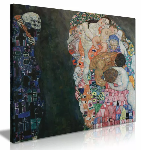 Gustav Klimt Death & Life Canvas Wall Art Picture Print