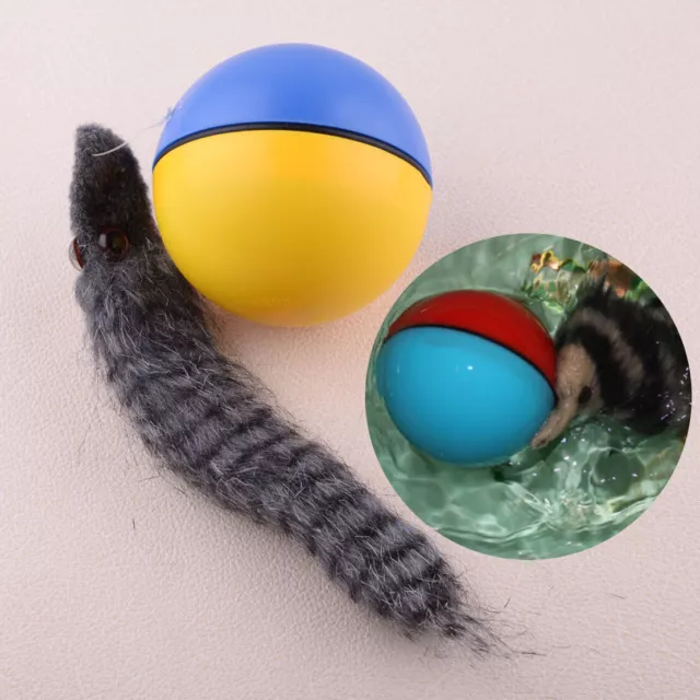 Funny Pet Cat Dog Weasel Motorized Beaver Rolling Ball Appears Jump Move Toy lp