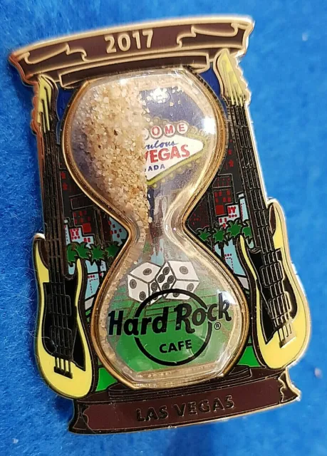 LAS VEGAS SAND CLOCK SERIES HOUR GLASS NEON SIGN STRIP 2017 Hard Rock Cafe PIN