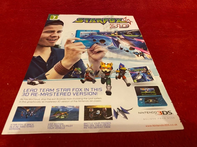 Game8 Game Advert 11X8 Nintendo 3Ds : Starfox 64 3D..