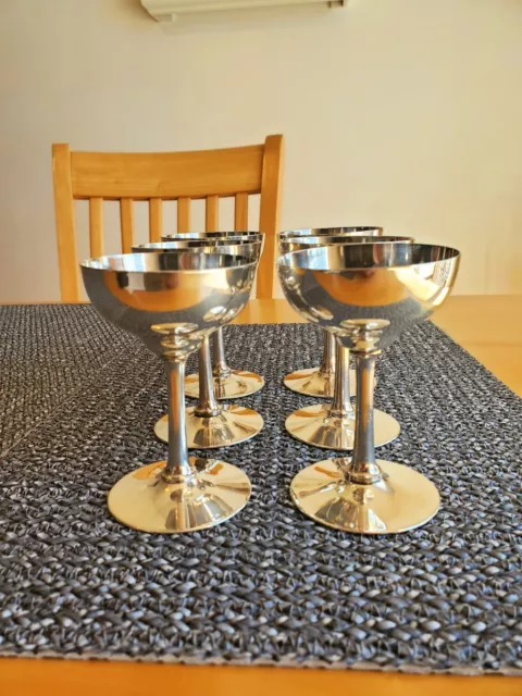 Antique MERIDEN S.P.CO INTERNATIONAL S.CO. (Set of 6) GOBLETS #310