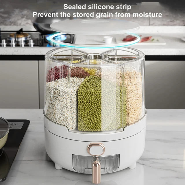 Grain Storage Box Large Capacity Multi-purpose Dry Food Rice Storage Box Clear