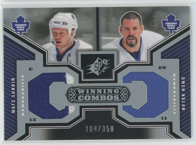 2005-06 SPX Mats Sundin/Owen Nolan WINNING COMBOS JERSEY /350