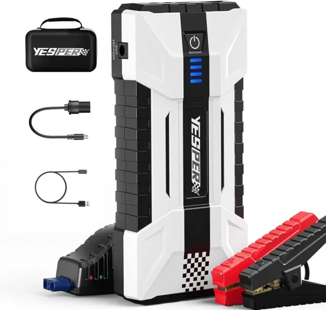 🔥Auto KFZ Starthilfe Jump Starter 12000mAh Booster Powerbank Ladegerät 1550Amp