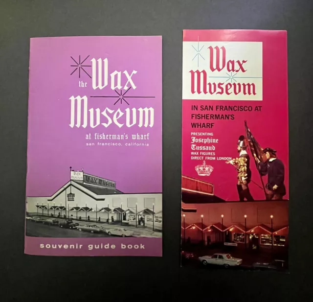 Vintage Wax Museum Souvenir Guide Book & Fold-Out Pamphlet 1960s San Francisco