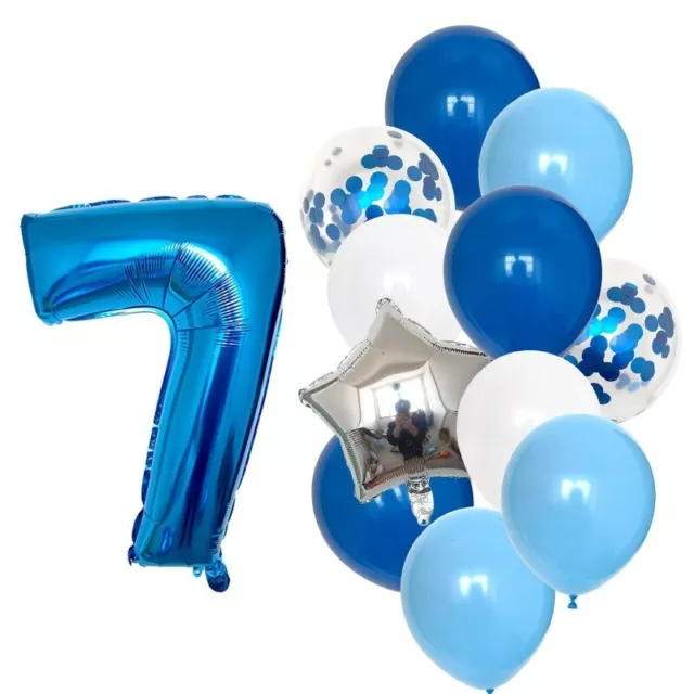 102cm Géant Numéro Ballons pour Bébé Garçon Anniversaire Fête Décoration Hélium 2