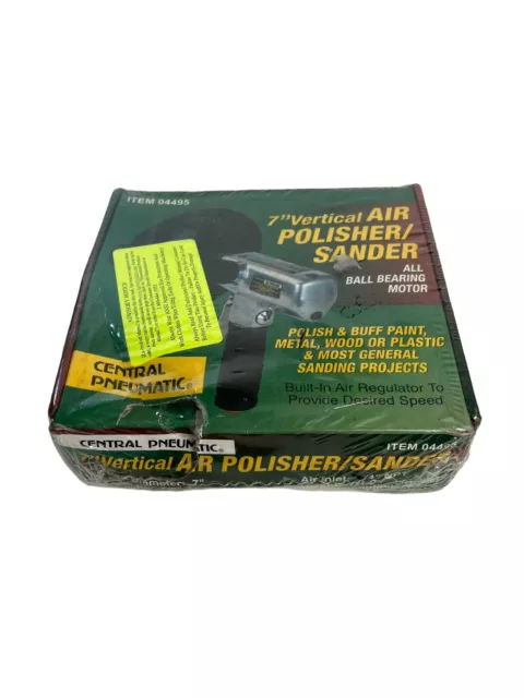 Central Pneumatic 7 in Vertical Air Polisher sander New In Box 04495