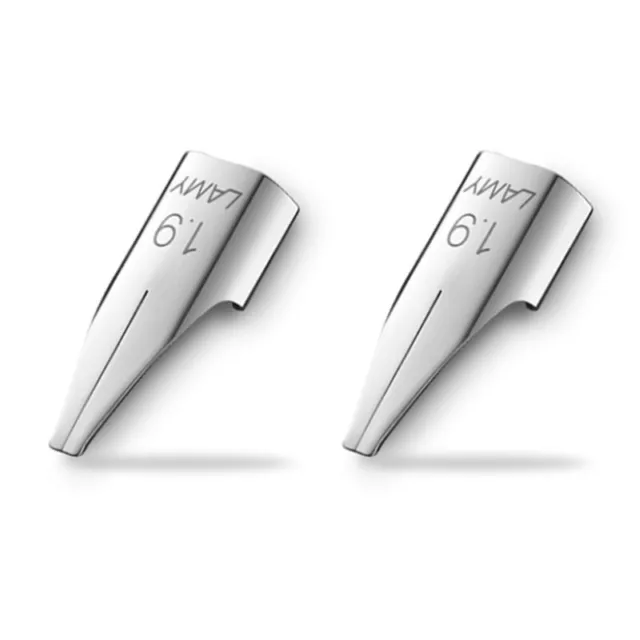 2x LAMY Fountain Pen Replacement Nib 1.9 Silver Z50 Spare Nib Calligraphy Italic