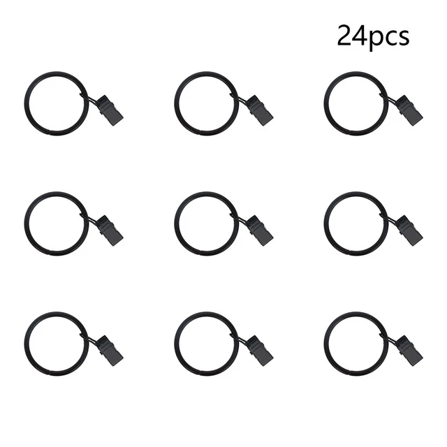 3.5*35mm Iron Strong Metal Curtain Pole Rod Rings Hooks Decorative With Clips