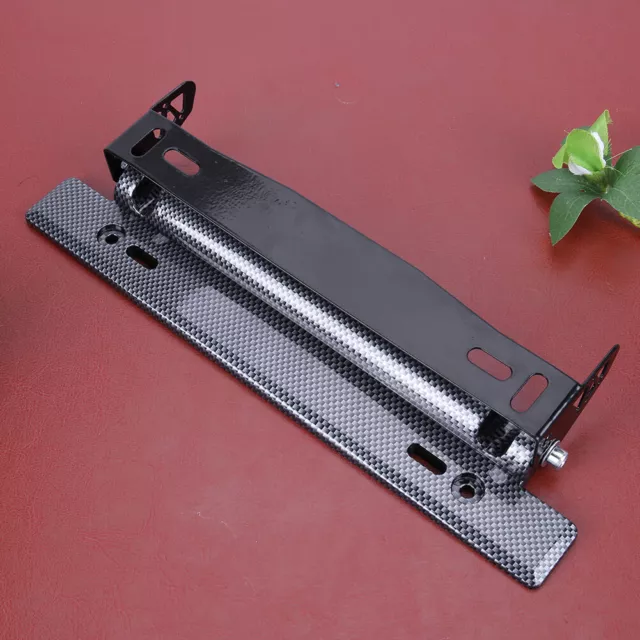 Adjustable Carbon Fiber Number Car Racing License Plate Frame Holder