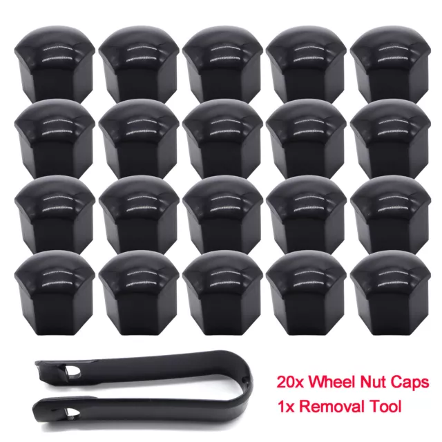 21mm Car Accessories Wheel Nut Lug Hub Covers Caps Screw Studs Decoration Black