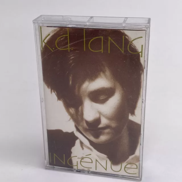 K.D. Lang, Ingenue (Audio Cassette Tape, 1992) Canada Import, Black Cart KD Lang