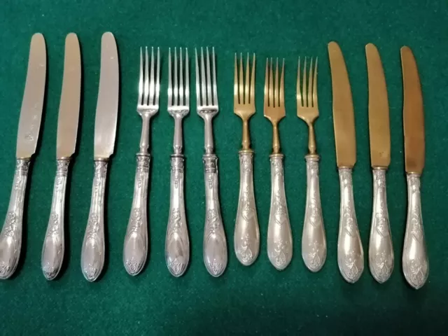 Antico servizio di posate Solingen argento 800 da dessert vintage anni 30