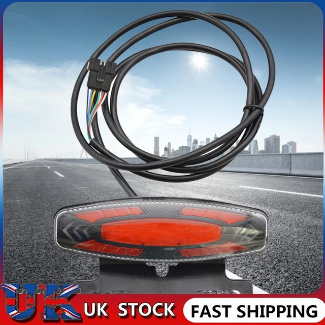 ❀ High-Brightness LED Ebike Brake Rear Light for 36V 48V Electric Bike