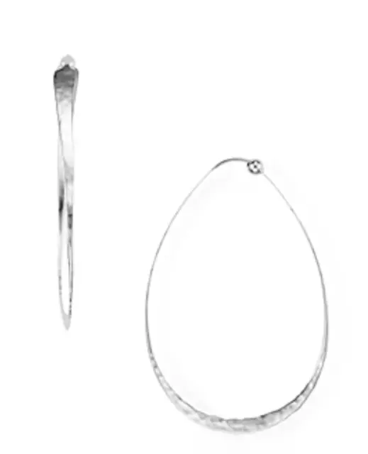 Nancy B J1840 Womens Sterling Silver Hammered Twist Drop Earrings