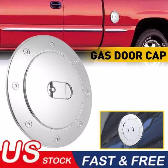 Triple Chrome Fuel Tank Gas Door Cap Cover for CHEVY SILVERADO 99-06 Accessories