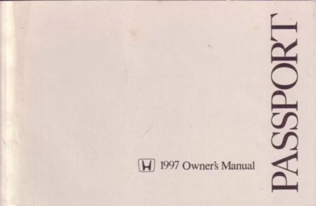 1997 Honda Passport Owners Manual User Guide Reference Operator Book Fuses OEM