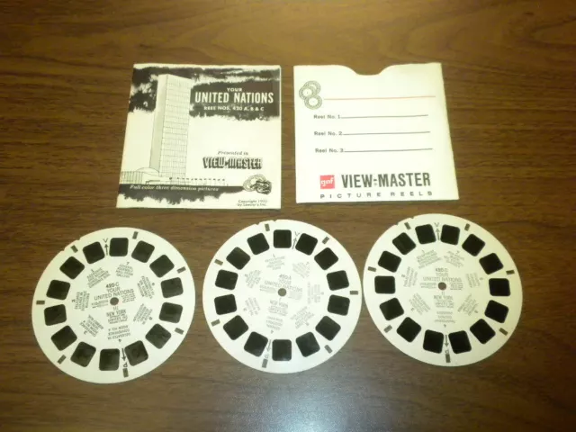 3 reels - YOUR UNITED NATIONS 420-ABC - VIEWMASTER set