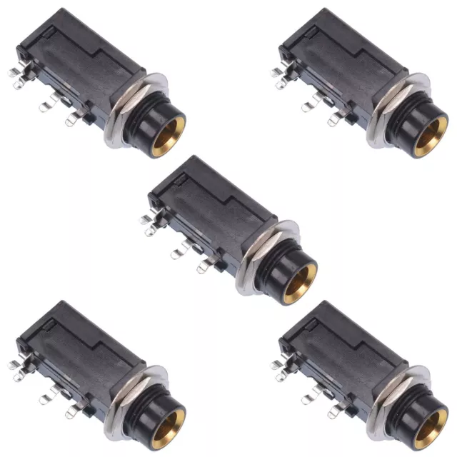 5 x 6.35mm Stereo Switched Slim PCB Jack Socket