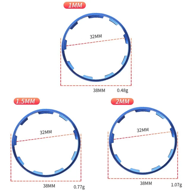 1/1.5/2/2.5/3MM BIKE FREEHUB Body Washer Freewheels Spacers Bicycle