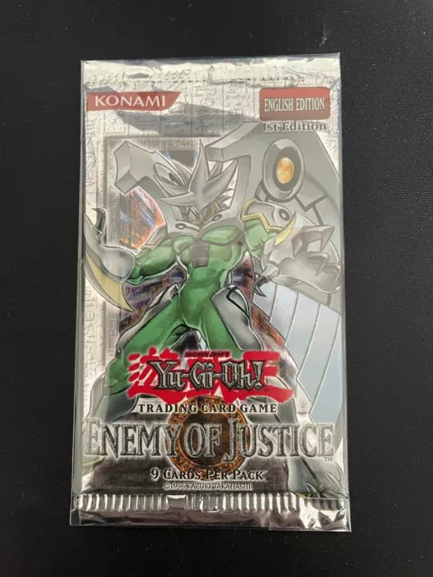 Yugioh! Enemy of Justice 1.Edition English Booster - New Sealed