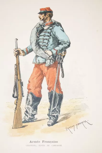 ARMEE FRANCAISE CHASSEUR TENUE De Campagne Dumaresq Gravure