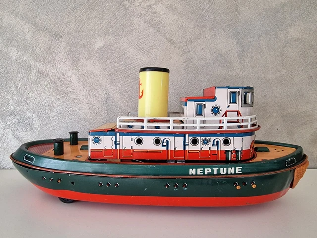 RARE ++ MODERN TOYS MASUDAYA 50's BATEAU Boat NEPTUNE N° 17521 55584
