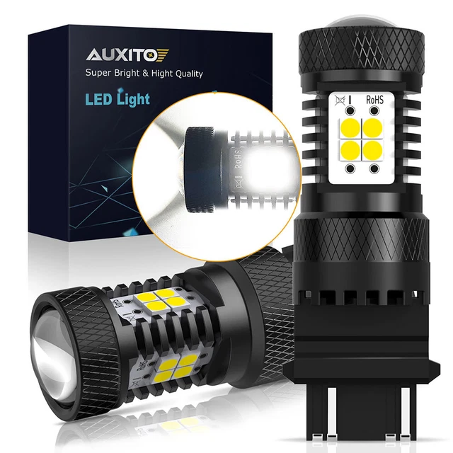 AUXITO 3157 3156 Super White SMD 6000K LED Reverse Tail Brake Signal Light Bulbs
