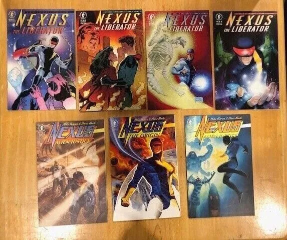 Nexus The Liberator #1-4, the Origin, Alien Justice #1 and #2 (lot of 7 comics)