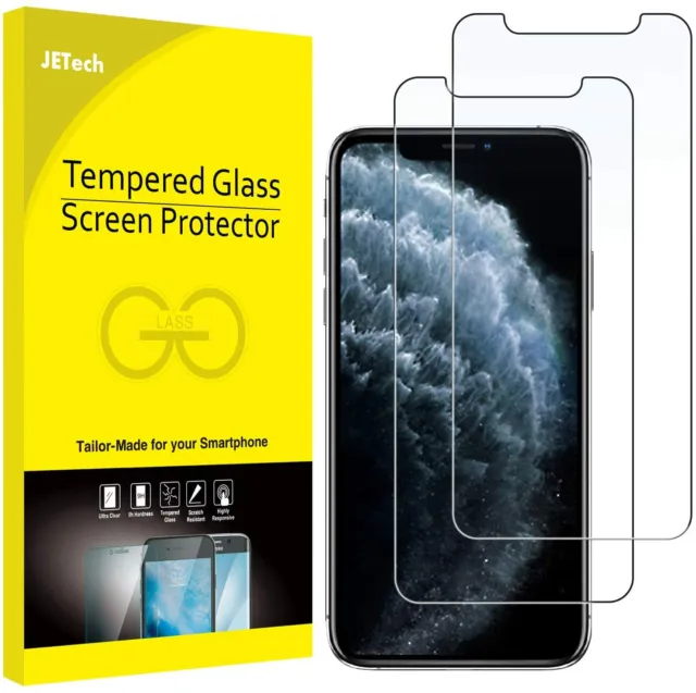 Lot de 2 films de protection d'écran en verre trempé pour Apple iPhone