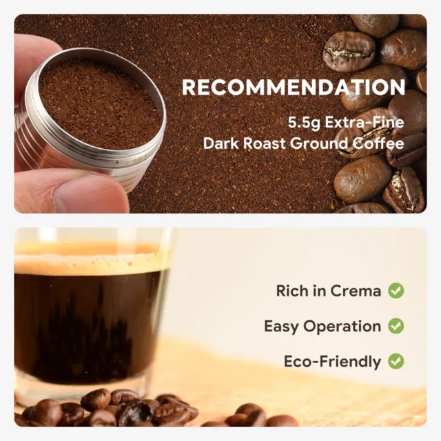 Capsule caffè ricaricabili in acciaio inox compatibili con caffè Essse S 12