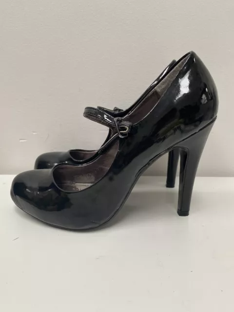 NEXT SIGNATURE LADIES High Heel Shoes UK 5/38 Black Patent Next Work ...