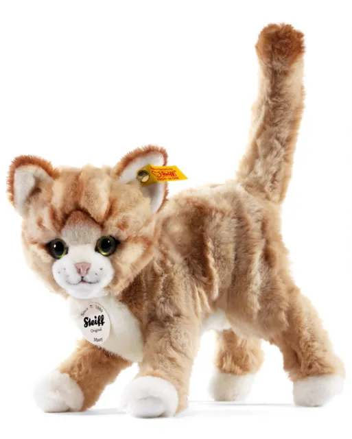 Steiff 'Mizzy' Kitten Cat - soft washable ginger tabby plush soft toy - 099342