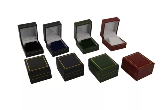 Jewellers Luxury Faux Leather Earring Box Jewellery Display Storage Gift Boxes