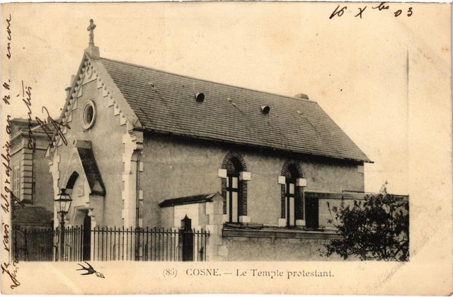 CPA COSNE Le TEMPLE protestant Nievre (100324)