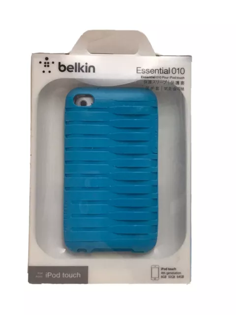 Belkin Blue Rubber Soft Silicone Skin Case Cover For IPOD TOUCH 4G 4th GEN 4