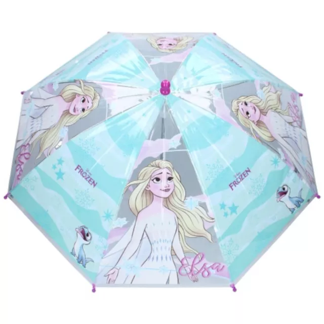 Frozen Anna Elsa Eiskönigin Kinder Stockschirm Regenschirm Schirm transparent