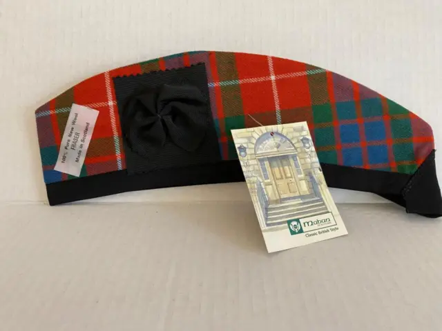 Maban Glengarry Piper Hat Fraser Made Scotland 100% Wool NWT SHIPS FREE