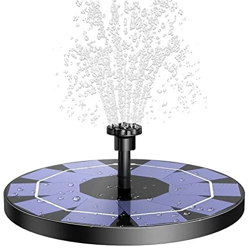 AISITIN Fontaine Solaire Extérieur Flottante 3W Pompe Bassin Solaire avec Bat...
