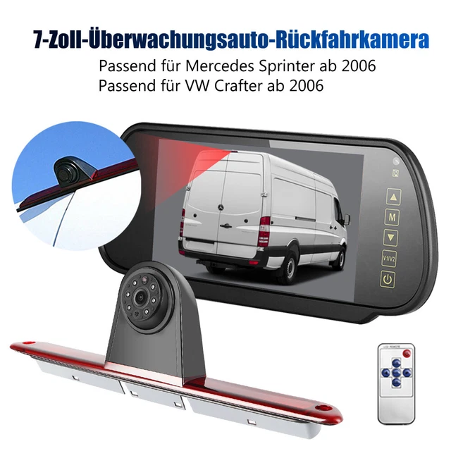 Rückfahrkamera Set Mit 7 Zoll Monitor Für FIAT Doblo & Opel Combo – Bremsleuchten-Kamera & TFT Display