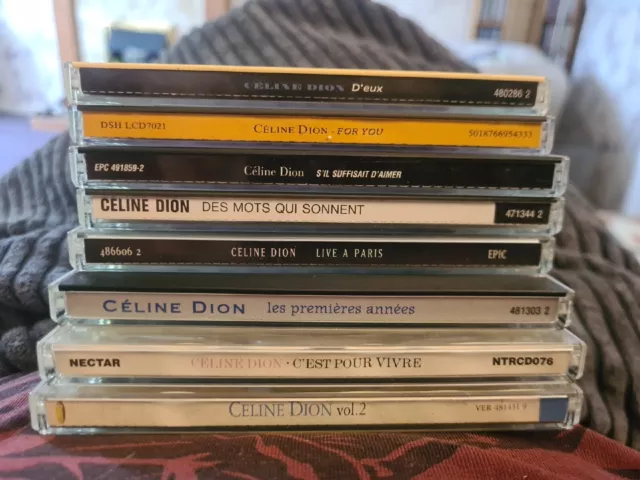 8 Celine Dion CD Albums (D'Eux, For You, Live In Paris etc)