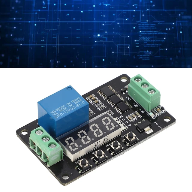 TIME DELAY RELAY 1 Channel DC 12V Timer Control Switch Controller ...