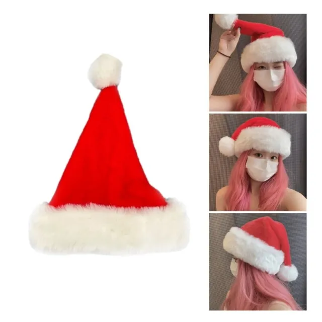 Cappello di peluche rosso Natale cappello di Babbo Natale per festa invernale cappello accessori festa