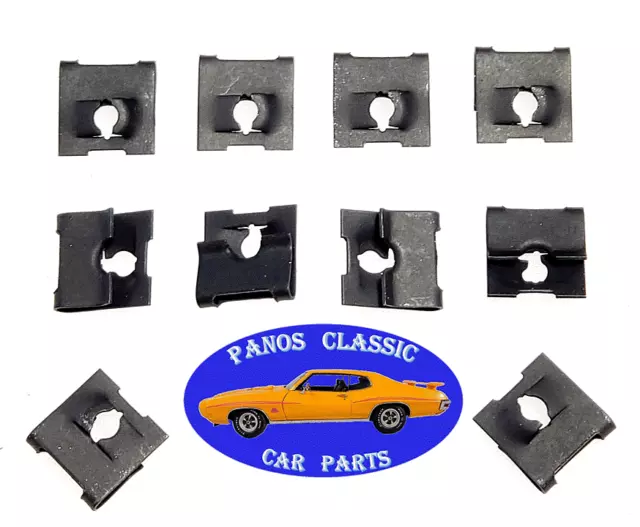 Ford Body Fender Dash Factory Correct #8 Screw Bolt U Clip Panel J Nut 10pcs 64