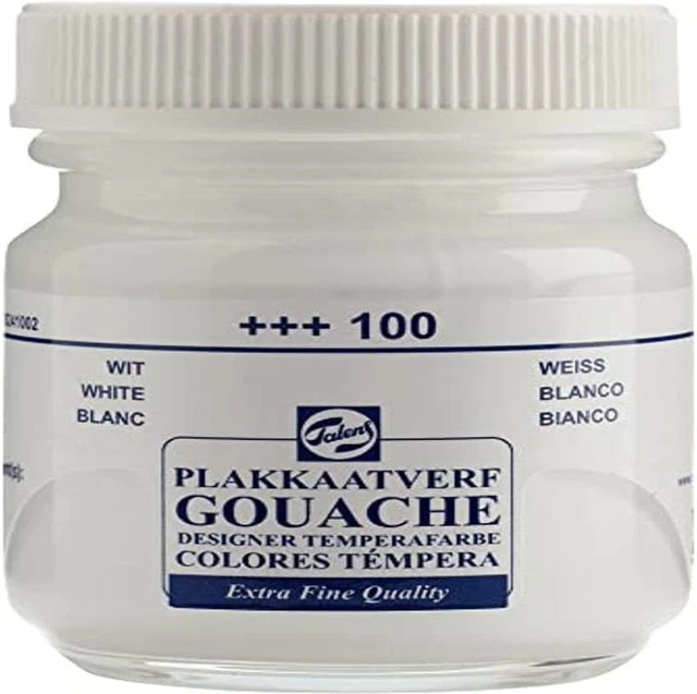 Talens White - GOUACHE PAINT 50ml GLAS