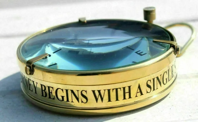 Nautisches Antikes 3" Vintage Glas Marine-Messing Spencer Kompass Geschenk