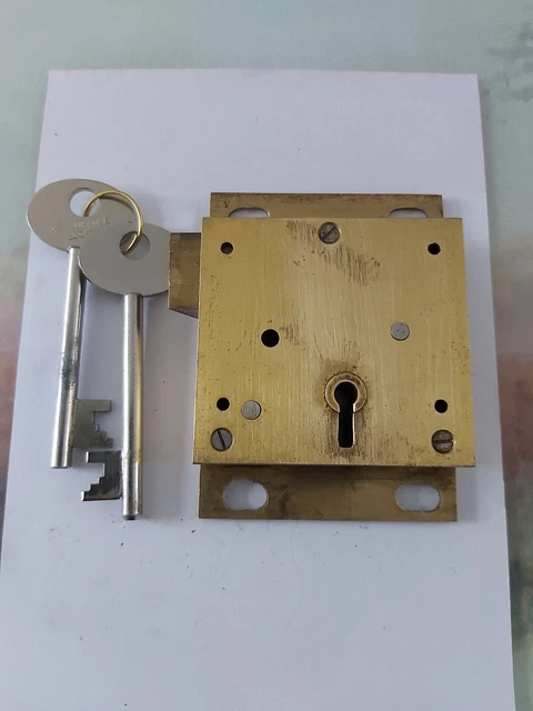 Original Chubb Post Box Lock Wall Box Left hand Royal Mail GPO 2 cut keys