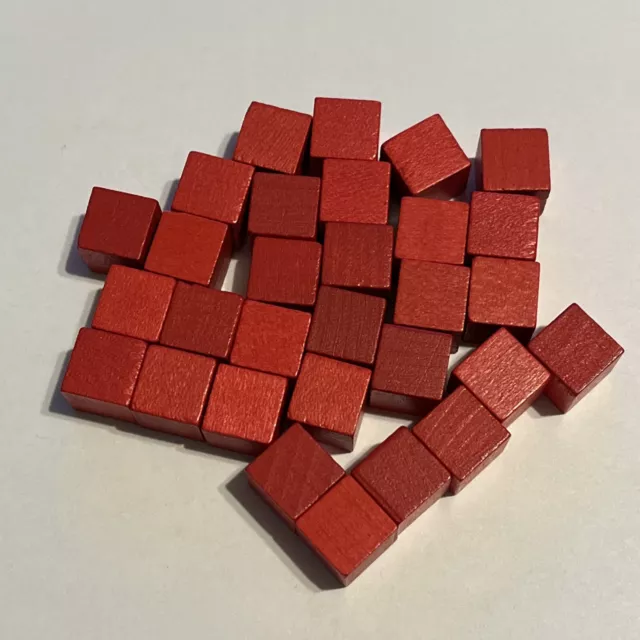 Age Of Mythology Board Game Fantasy Eagle: 30 Red Replacement Wooden Cubes