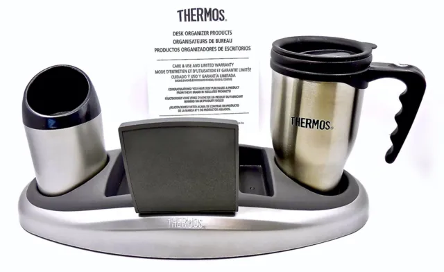 Thermos Executive Desk Organizer with Insulated Mug,plastic 2