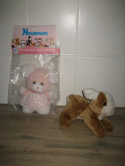 Lot De 2 Vieux Ours En Peluche Anciens – Charme Rétro Pour Déco Ou Collection